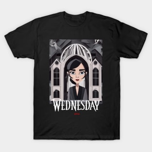 Wednesday art sticker T-Shirt